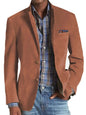 Men’s Casual Denim Blazer – Slim Fit, 3-Pocket British Style Jacket